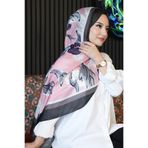 Lale Desen Pembe Soft Pamuk Şal