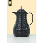Lale Thermos Cam Hazneli Termos Elmas-1 | 1.0 Lt | Kahve & Çay | 12 Saat Sıcak / 24 Saat Soğuk | Yerli Üretim (Iron) - Lacivert - 1 lt