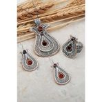 Laleli Telkari Elişi Gümüş Set 2401