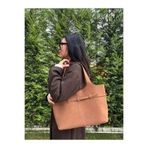 lalettobags Kadın Leylak Model Yavrulu Kemer Detaylı Süet Omuz Çantası