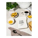 LALEZEN HOME GOOD MORNING YAZILI- TEK KİŞİLİK - TOST KAHVALTILIK SETİ (4 PARÇA-1 KİŞİLİK)