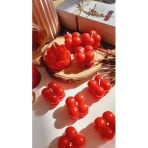 Lalezen Home Mini Kırmızı Bubble Mum 50 Adet Kına- Söz Nişan Hediyelik Mum