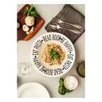 LALEZEN HOME READ BOOK- BE HAPPY - EAT PASTA YAZILI DEV MAKARNA TABAGI 28 CM