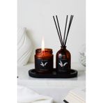 Lalezen Home Siyah Stantlı Japon Kirazı Çiçeği Kokusu & Mum Set Kavanoz Mum Özellikleri - KOKU MUM SET