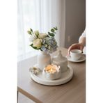 LALEZEN HOME Vazo - tepsi - çiçek mumluk - dekoratif kutu- sarı papatya