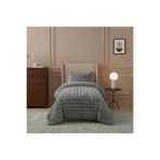 LALHOME Loria Tek Kişilik Peluş Yatak Örtüsü 160x220cm - Wellsoft Yumuşak Dokulu Antrasit