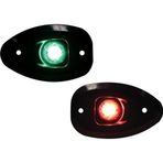 Lalizas MICRO LED 12 İskeleSancak 112.5° Feneri, Set, Yüzey mon.,Siyah Göv.,delikli