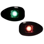 Lalizas MICRO LED 12 İskeleSancak 112.5° Feneri,Yüzey mon., Set, Siyah Göv.,deliksiz