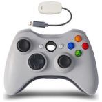 Lalulala Beyaz-Kablosuz Denetleyici Gamepad Xbox 360 Konsolu Için 2.4g Oyun Denetleyicisi Joystick Xbox 360 Slim Için Pc Windows 7 8 10 Joypad (Yurt Dışından)
