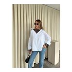 Laluvia Beyaz Içi Dantelli Gömlek - 0826