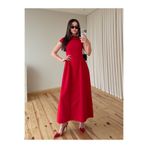Laluvia Kırmızı Pretty Uzun Elbise - 5092