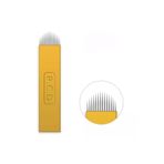 Lalvolin 14 U Pin Microblading Iğnesi 14 Numara Iğne 0.25mm Sarı Blades 10 Adet