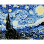 Lamba Cini Sayılarla Boyama Kasnaklı Tablo Seti Fırça Boya Dahil 40 x 50 cm Van Gogh