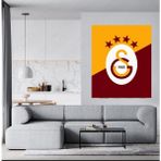 Lamba Cini Sayılarla Boyama Kasnaklı Tablo Seti Fırça Boya Dahil 40X50 Galatasaray