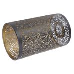 Lamba Gölgesi İçI boş Oyma Metal Silindirik Dairesel Desen E27 E26 Çıkarılabilir Dekoratif GÜNCELLEME Masa Lamba Gölgesi [Ferforje] I Metal Lamba Gölgeli Demir Lamba