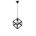 Lambadar 3528-1BLK Rustik Siyah Retro Model Geometrik Sarkıt Metal Küp Avize