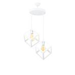 Lambadar 3528-2WHT Rustik Retro Model Geometrik Sarkıt Metal Küp Avize