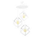 Lambadar 3528-3WHT Rustik Retro Model Geometrik Sarkıt Metal Küp Avize