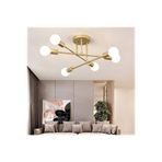 Lambadar Akrobat Çapraz Model Plafonyer Tavana Monte Ahtapot Altılı Avize Eskitme Tek Ebat 30 X 60 3598-6Eskcapraz