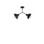 Lambadar Akrobat Model Modern Ikili Metal Sarkıt Avize Cafe Siyah Tek Ebat 50 X 35 3506-97-2Blksivma20B