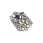 Lambadar Alev Motif Siyah Ferforje Model Modern Sarkıt Avize Siyah Tek Ebat 3575-1Alevblk