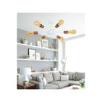 Lambadar Altılı Akrobat Model Plafonyer Tavana Monte Avize Beyaz-Bakir Tek Ebat Unisex 3598-6Whtbakirakrobat