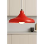 Lambadar Aura Metal Tekli Kırmızı Sarkıt Avize Retro Model Modern Endüstriyel Mufak Hol Cafe Salon Avize