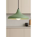 Lambadar Aura Metal Tekli Yeşil Sarkıt Avize Retro Rustik Model Modern Endüstriyel Mufak Hol Cafe Salon Avize