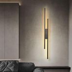 Lambadar Çift Nova Model Led Beyaz Işık Ultra Power Led Avize Salon Hol Yatak Odası Ledli Aplik Avize Siyah 0027-Ciftnova-Aplik-Blk