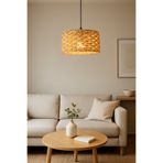 Lambadar Cure Model Tekli Rattan Bambu Modern Tasarım İskandinav Bohem Sarkıt Avize