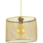 Lambadar Elips Motifli Tekli Sarkıt Model Avize - Gold - 1