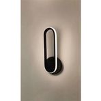 Lambadar Elips Plafonyer Modern Led Beyaz Işık Ultra Power Led Avize Salon Hol Yatak Odası Ledli Aplik Avize Siyah Tek Ebat 0019-Elips-Plafonyer-Blk-Aplik