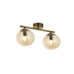 Lambadar Gold Ikili Modern Balcam Glop Camlı Plafonyer Avize