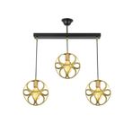Lambadar Gold Üçlü Modern Çember Küp Model Sarkıt Avize Gold_2 Tek Ebat 3538-3Golddikküp