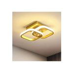 Lambadar Hollykare Model Tekli Plafonyer Led Beyaz Işık Ultrapower Led Avize Salon Mutfak Oda Hol Ledli Avize Gold Tek Ebat 0017-Holly-Kare-Gold
