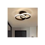 Lambadar Hollyuv Model Tekli Plafonyer Led Beyaz Işık Ultra Power Led Avize Salon Mutfak Oda Hol Ledli Avize Siyah Tek Ebat 0017-Holl-Yuv-Blk
