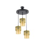 Lambadar Ikili Bal Cam Kafes Model Modern Sarkıt Avize Gold Tek Ebat 3540-3Goldyuvkafesbalcam