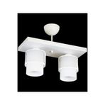 Lambadar Ikili Beyaz Cam Kafes Model Modern Plafonyer Avize Beyaz_1 Tek Ebat 3541-2Whtdikkafesbeyazcam