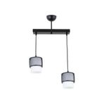 Lambadar Ikili Beyaz Cam Kafes Model Modern Sarkıt Avize Siyah_1 Tek Ebat 3540-2Blkdikkafesbeyazcam