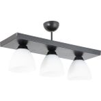 Lambadar Ikili Dikdörtgen Siyah Spor Model Modern Avize - 3
