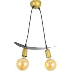 Lambadar Ikili Lale Motif Kayık Model Tarz Sarkıt Avize - Gold - 2