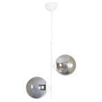 Lambadar Ikili Modern Beyaz Füme Camlı Beyaz Avize Beyaz Tek Ebat 35 X 90 3586-2Whtglopümecam