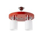 Lambadar Ikili Modern Spor Model Yuvarlak Tepsi Kırmızı Avize Nocolor-081723Aa Tek Ebat 3501-2Red