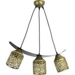 Lambadar Ikili Paparta Motif Kayık Model Tarz Sarkıt Avize - Eskitme - 3
