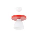 Lambadar Ikili Yuvarlak Kırmızı Spor Model Modern Avize Kirmizi Tek Ebat 3501-1Red106C1