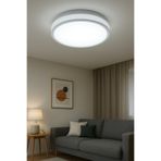 Lambadar Ionia Model Özel Tasarım 26 Cm Orta Boy Modern Beyaz Işık Led Plafonyer Avize