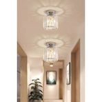Lambadar Kristal Model Modern Tekli Plafonyer Model Krom Avize - Gri - 1