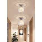 Lambadar Kristal Taşlı Model Modern Tekli Plafonyer Model Krom Avize Krom Tek Ebat 15 X 20 3500-1Kromkristal
