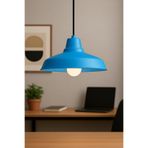 Lambadar Lunora Metal Tekli Mavi Sarkıt Avize Retro Model Modern Endüstriyel Mufak Hol Cafe Salon Avize