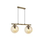Lambadar Modern Bal Glop Camlı Sıralı Ikili Gold Sarkıt Avize Gold2 Tek Ebat 0091-2Goldglopbalcam